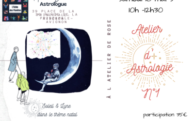 Atelier d’astrologie SAMEDI 18 mars 2023