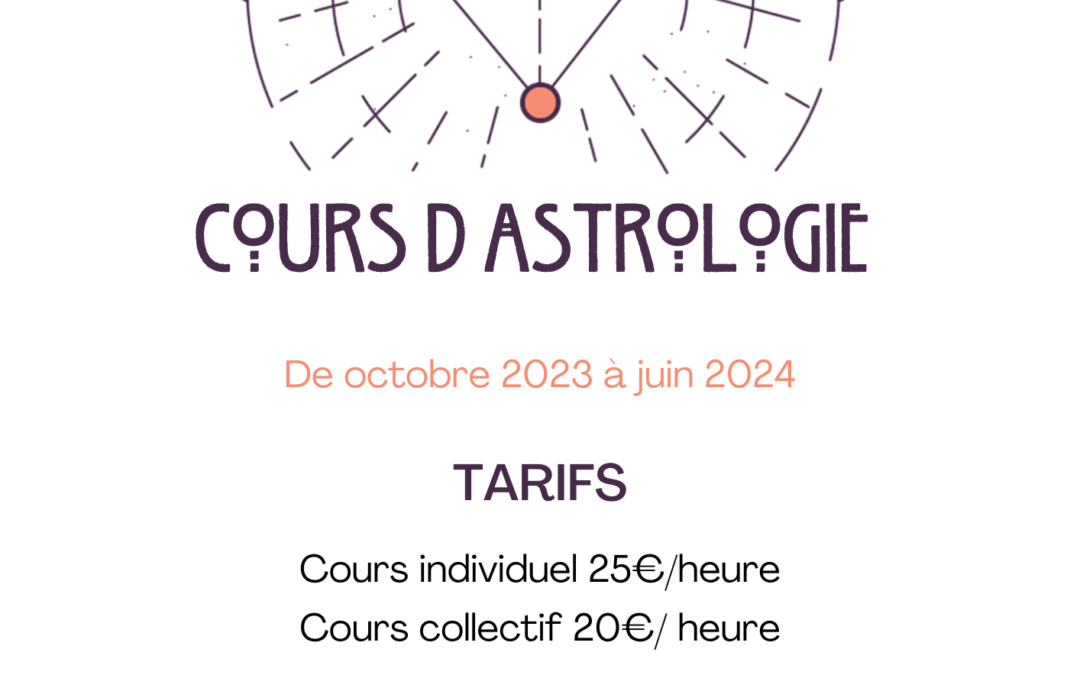 COURS d’astrologie – octobre 2023 à juin 2024
